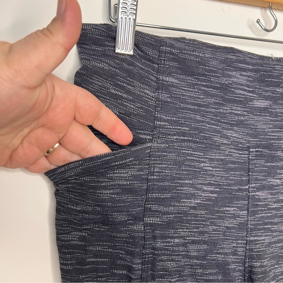 Athleta Metro High Rise Leggings Space Dye Charcoal Gray With Pockets Size Med - Picture 3 of 10
